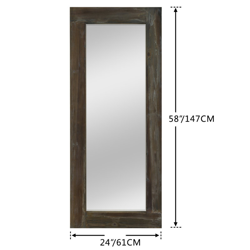 Foundry Select Burien Rustic Distressed Full Length Mirror & Reviews